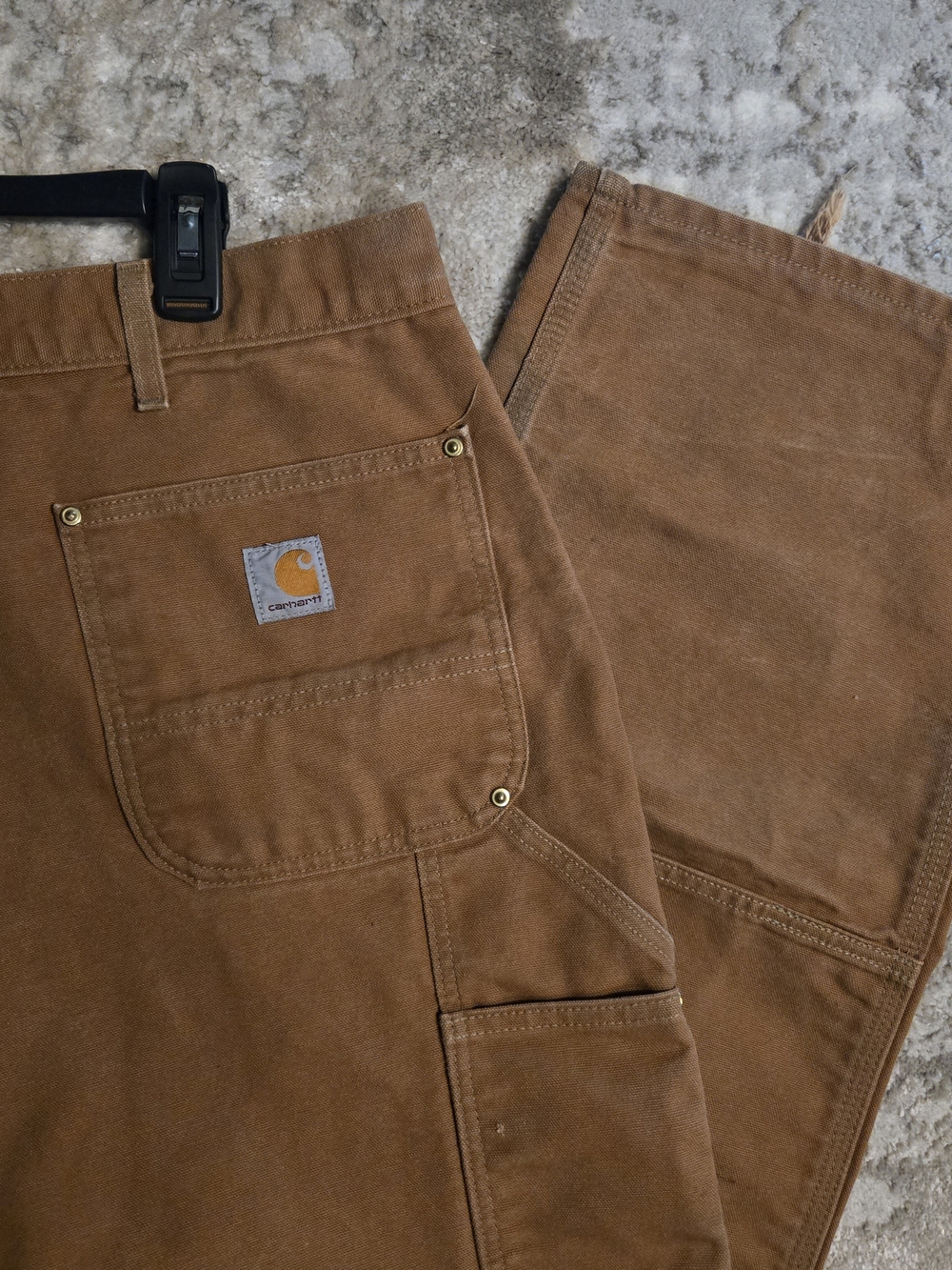 Carhartt Men’s Brown Work Pants - Durable Canvas Carpenter Trousers